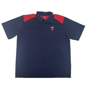 Minnesota‎ Twins Mens Polo Shirt XL Embroidered Logo MLB Genuine Merchandise EUC